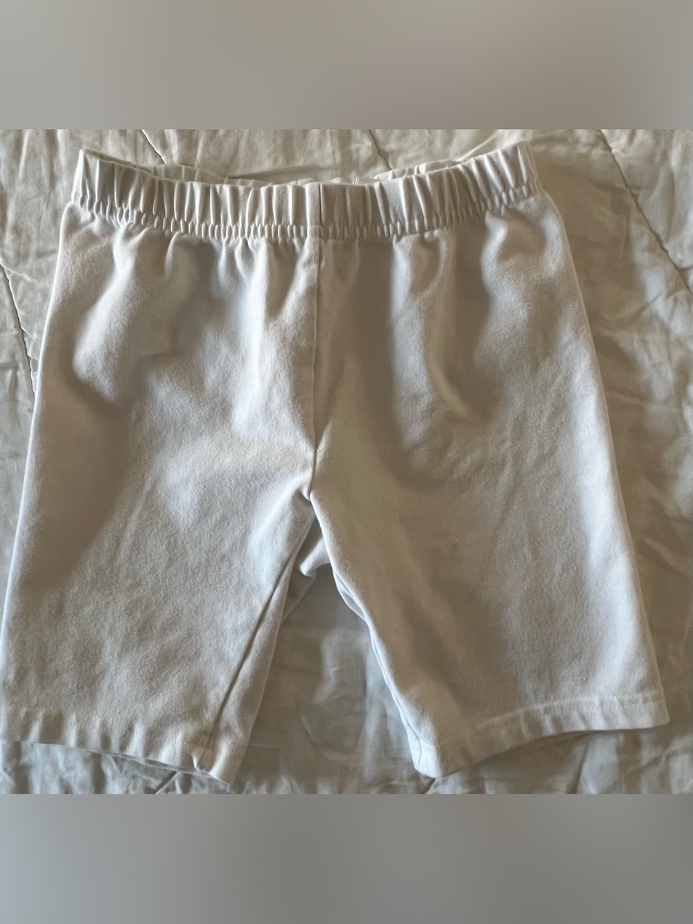 Hanna Andersson White Kids Cotton Elastic-Waist Shorts